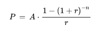 EMI Formula in Arrears